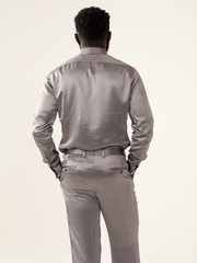 Adom Silky Slim Leg Straight Pants - Saint Ola