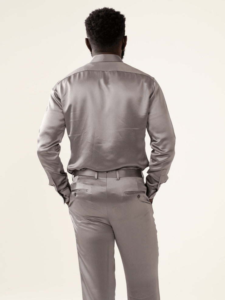 Adom Silky Slim Leg Straight Pants - Saint Ola