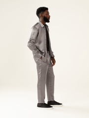 Adom Silky Slim Leg Straight Pants - Saint Ola