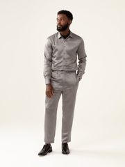 Adom Silky Slim Leg Straight Pants - Saint Ola