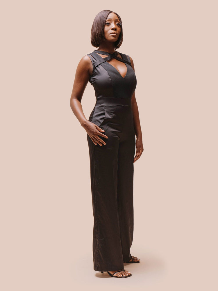 Oluchi Harness Jumpsuit in Black – Saint Ola