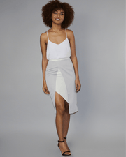 JEBBEH Asymmetric Skirt in Grey